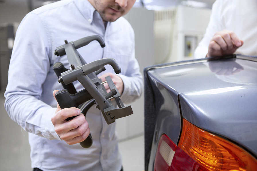 fdm sparse fill fixture on a bmw