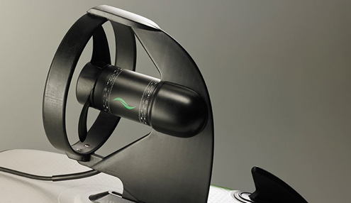 The original propeller design, shown above, relied on Fused Deposition Modeling (FDM) 3D printing and Laser Sintering with flexible and filled nylons for functional testing.