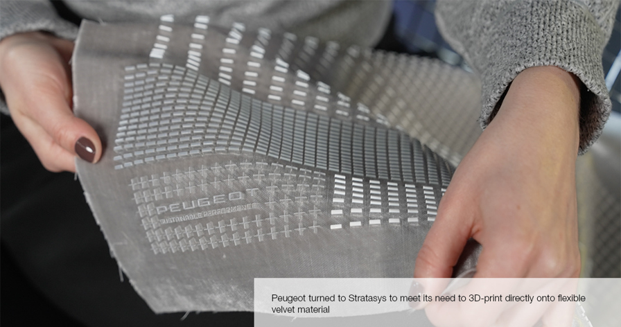 3d printed fabric in Peugeot Car 3d printed fabric in Peugeot Car