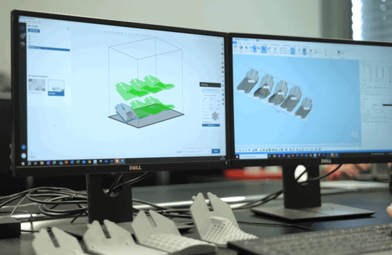 3D printing software on computer