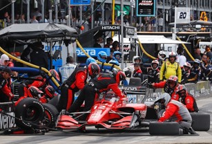 racecar at pitstop
