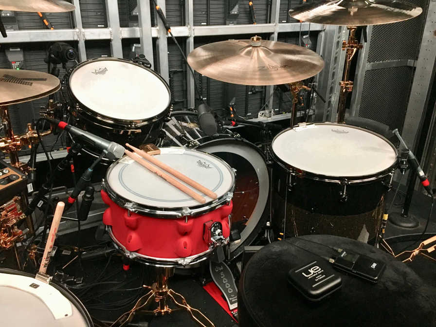 dan pawlovich's full drum kit, including a 3d printed snare drum