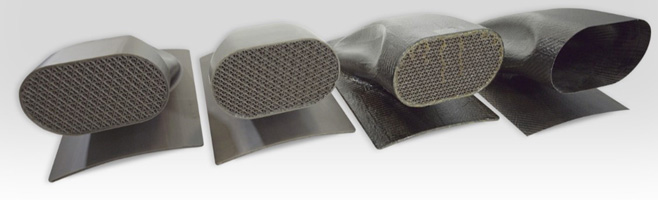 Hollow inlet duct by Swift Engineering created using Stratasys’ new ST-130 material