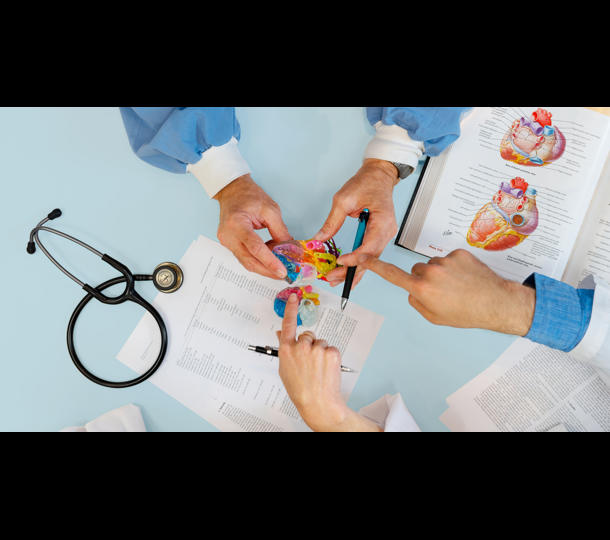 doctors looking 3d printed medical  devices