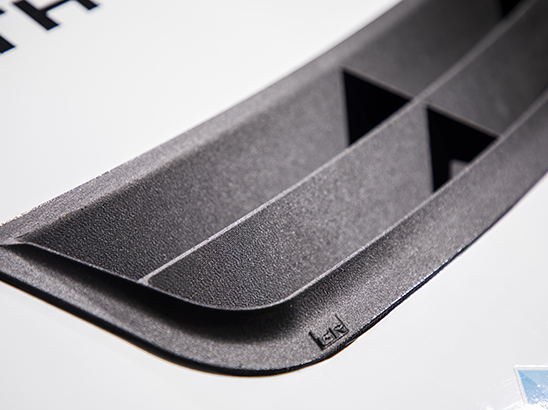 Carbon Fiber Hood Scoop 3D printed using Stratasys FDM Carbon Fiber Carbon Fiber Hood Scoop 3D printed using Stratasys FDM Carbon Fiber