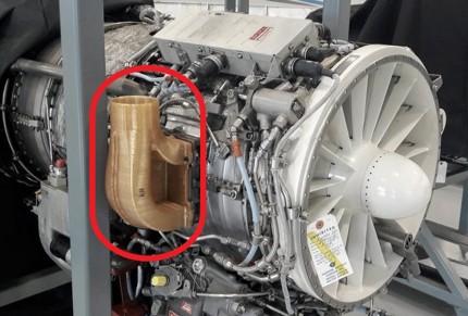 Aerospace air duct 3D printed with Stratasys Printer