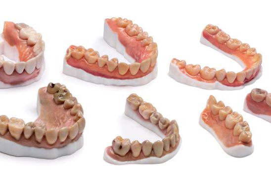 Dentures 3D printed with Statasys VeroVivid material