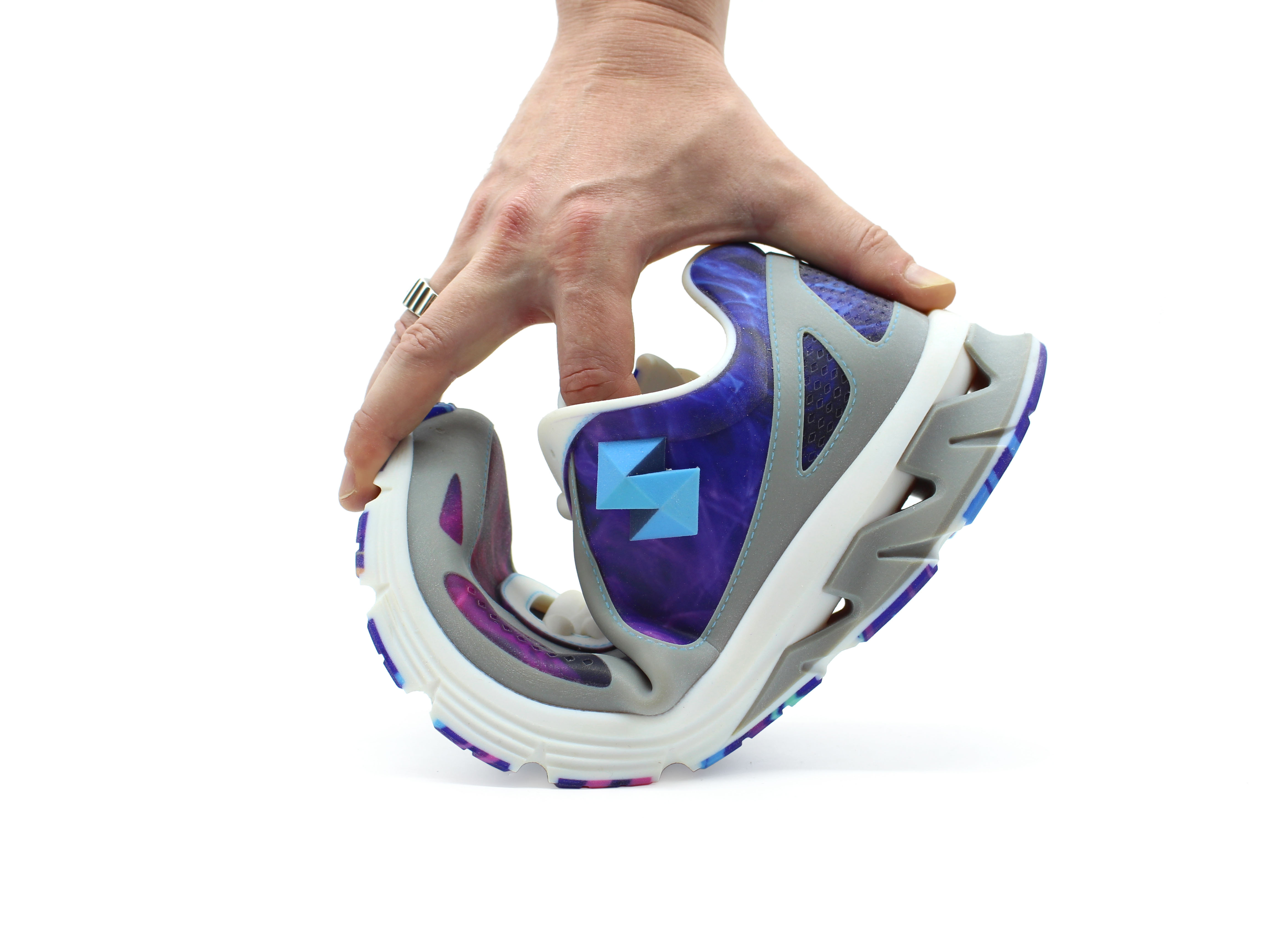 Shoe model printed with flexible Agilus material