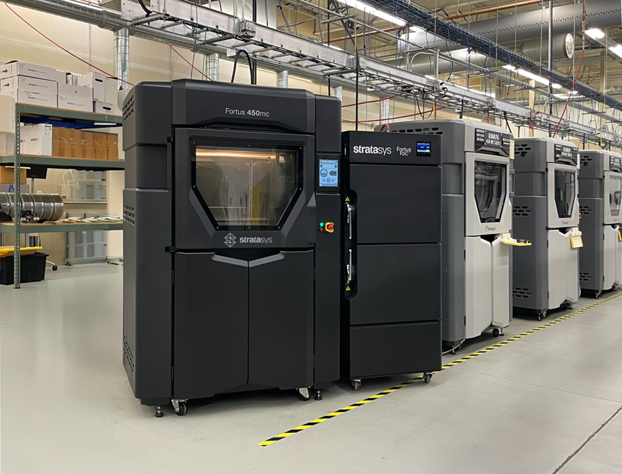 Stratasys Fortus450mc with material dryer and delivery cabinet