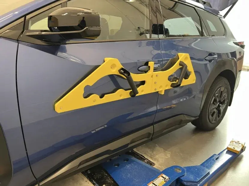 Statasys FDM 3D printed assembly mounting tool used by Subaru