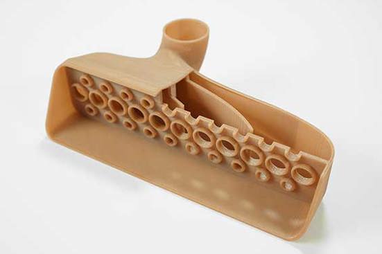 3D printed FDM Aerospace duct in Victrex material