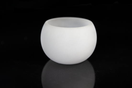 Frosted finish on SLA 3D Printed part shown on back background