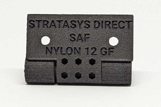 SAF Nylon PA12 GF Hinge 3D Printed Part | Stratasys Direct