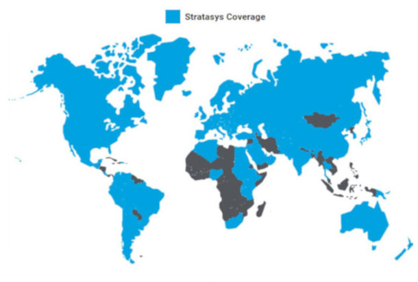 Stratasys Direct global manufacturing network coverage