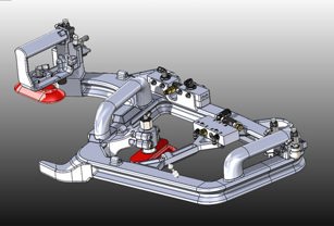 CAD Drawing of Ford Mustang Window Fixture | Stratasys Direct