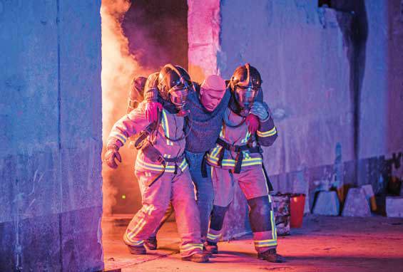 Firefighter training with Nasco Healthcare Rescue Randy