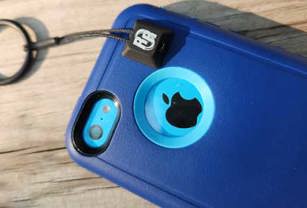 Omnicorp phone retention ring on iPhone