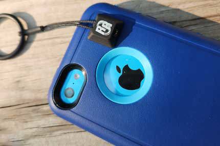 Omnicorp phone retention ring on iPhone