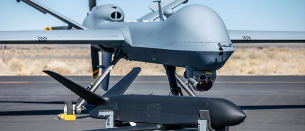 High-performance UAV on the ground, featuring streamlined, lightweight components produced through 3D printing for enhanced flight efficiency and cost savings.