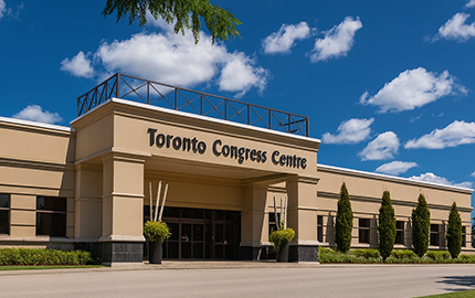Image of Toronto Congress Centre where ADM 2025 will take place with Stratasys Direct in attendance.